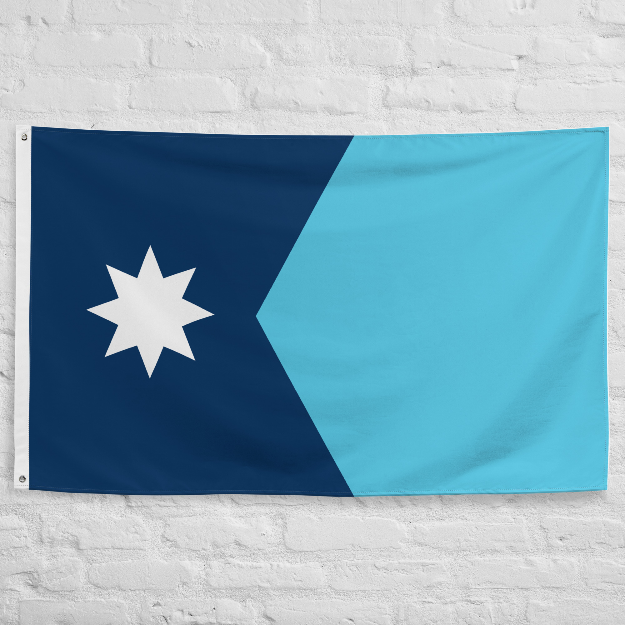 minnesota-state-flag.jpg Minnesota State Flag featuring the North Star and modern blue design representing the North Star State, its lakes, heritage, and identity.