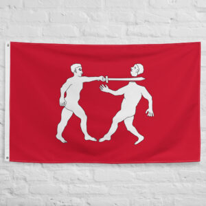 Benin Kingdom Flag featuring a historic Edo Empire design associated with the Kingdom of Benin in West Africa.