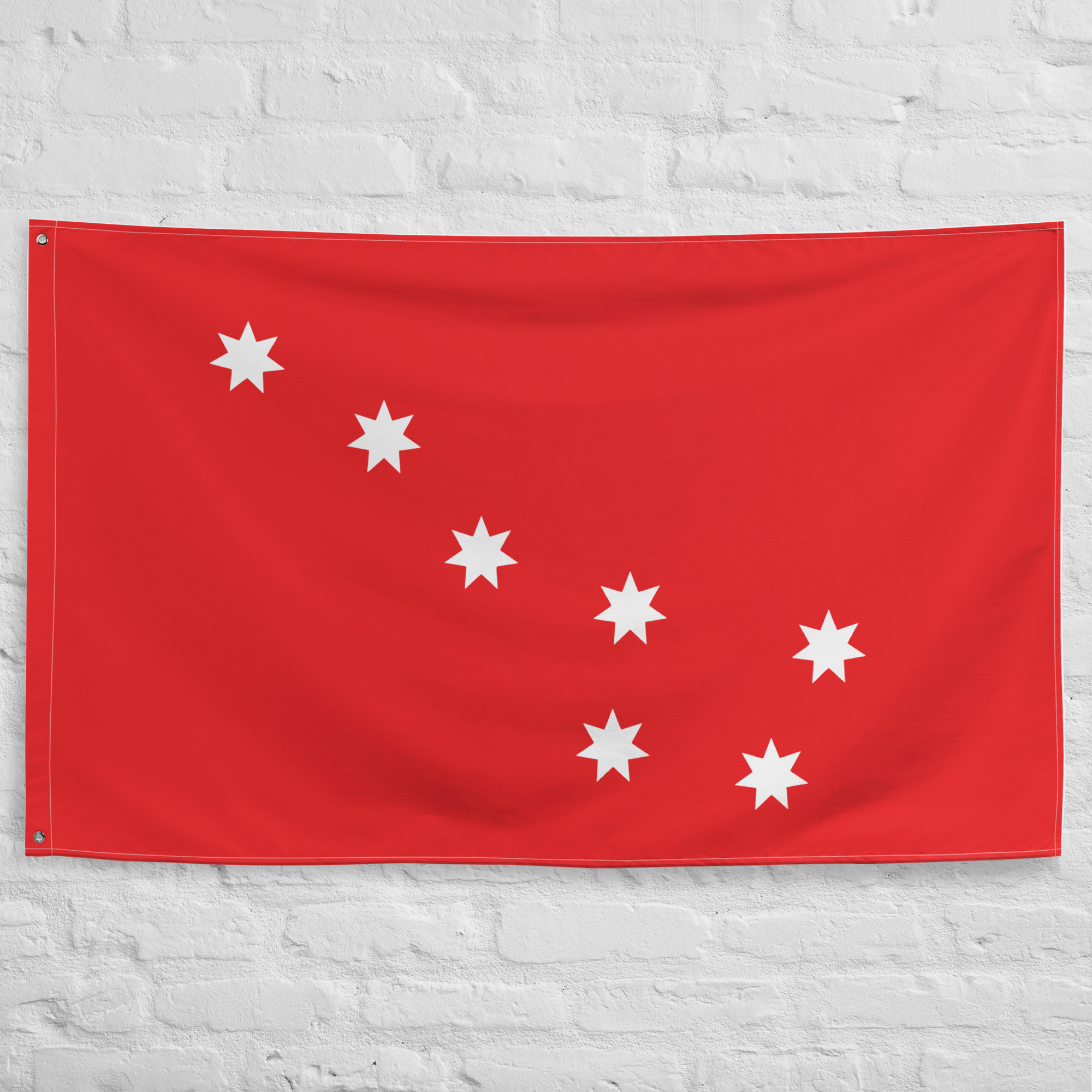 cherokee-war-flag-first-nations-red-banner Cherokee War Flag featuring seven white stars on a red field representing Cherokee heritage, cultural identity, and the legacy of the Cherokee Nation.