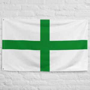 Order of Saint Lazarus Flag featuring the historic green cross of the medieval hospitaller and crusader order founded in Jerusalem.