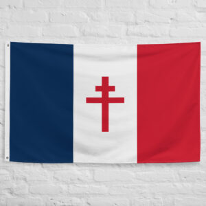 free france flag: wwii french resistance polyester banner