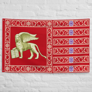 Venice Flag featuring the Lion of Saint Mark, historic symbol of the Republic of Venice and Venetian maritime heritage.