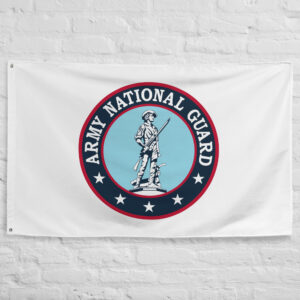 Army National Guard Flag featuring the official National Guard emblem representing citizen soldiers, military readiness, and public service in the United States.