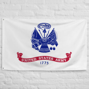United States Army Flag featuring the official Army emblem and 1775 date representing the heritage, service, and traditions of the U.S. Army.