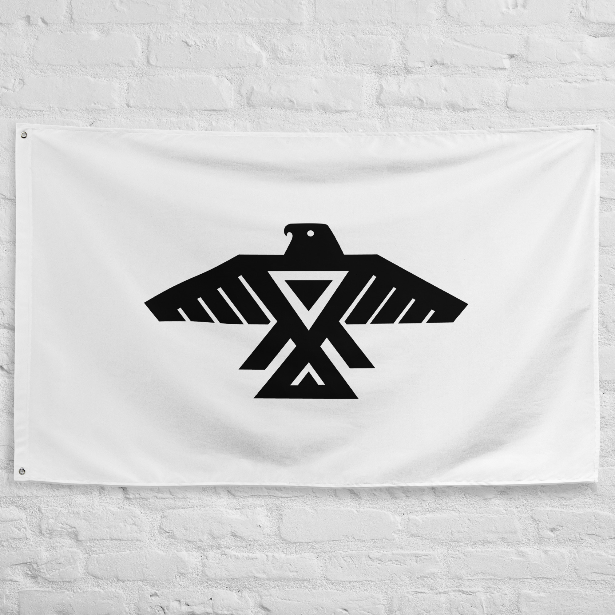 Anishinaabe Flag featuring the Thunderbird symbol representing the culture, traditions, and heritage of the Anishinaabe peoples of North America.