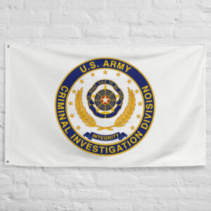 CID Flag featuring the official U.S. Army Criminal Investigation Division emblem symbolizing integrity, military justice, and professional investigation.