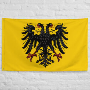 Holy Roman Empire Flag featuring the black imperial eagle on a golden field representing the historic Holy Roman Empire and medieval Germany