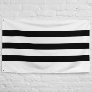 Trebizond Empire Flag featuring the historic black and white striped design associated with the medieval Empire of Trebizond and Byzantine heritage.
