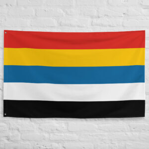 Republic of China Flag featuring the historic Five Color Flag design with red, yellow, blue, white, and black stripes representing early Republican China.
