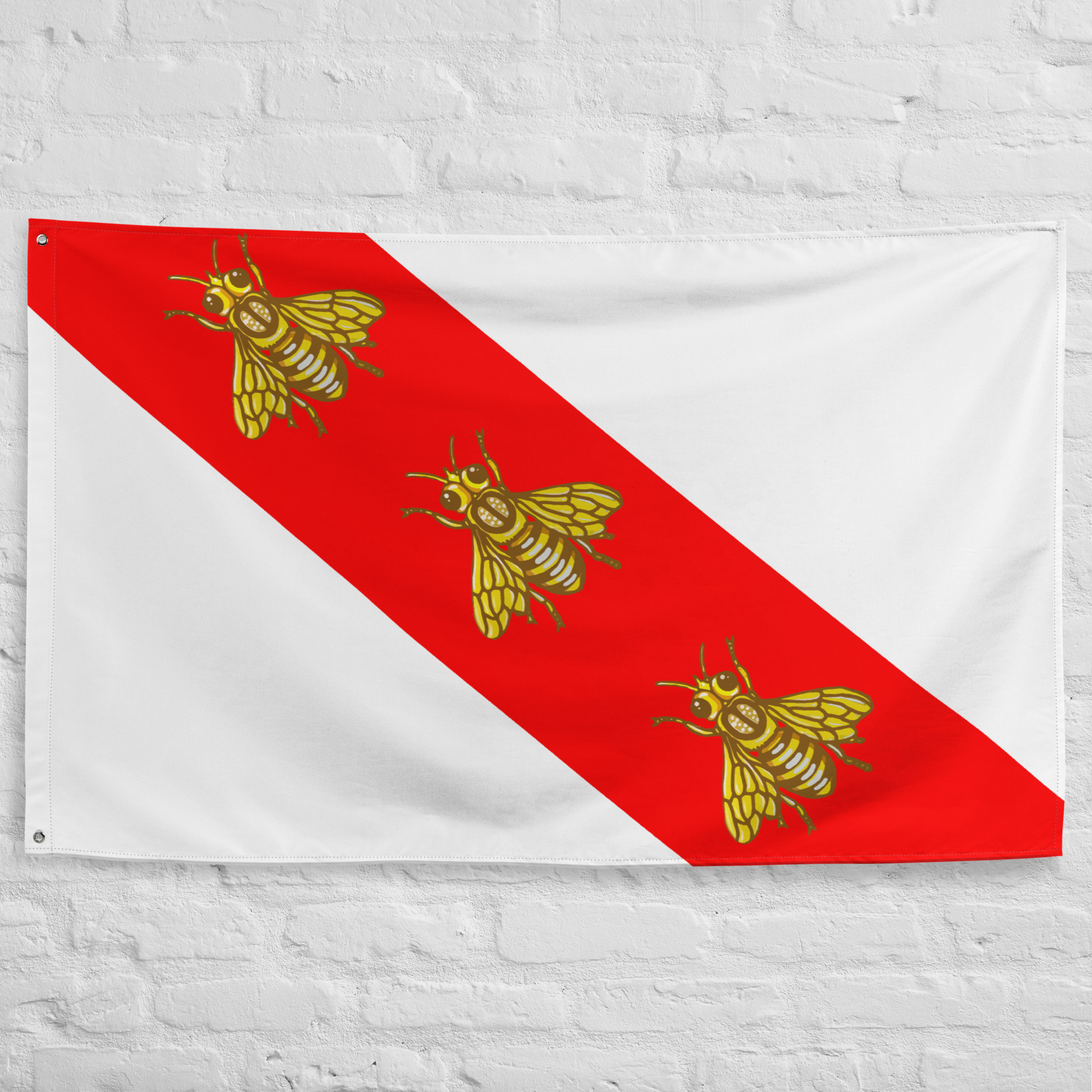elba flag: historical polyester wall decor with grommets elba flag: historical polyester wall decor with grommets