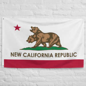 New California Republic Flag featuring the iconic two-headed bear emblem of the NCR from Fallout