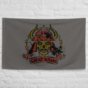 Great Khans Flag from Fallout New Vegas featuring the iconic faction emblem on a wasteland-inspired banner.