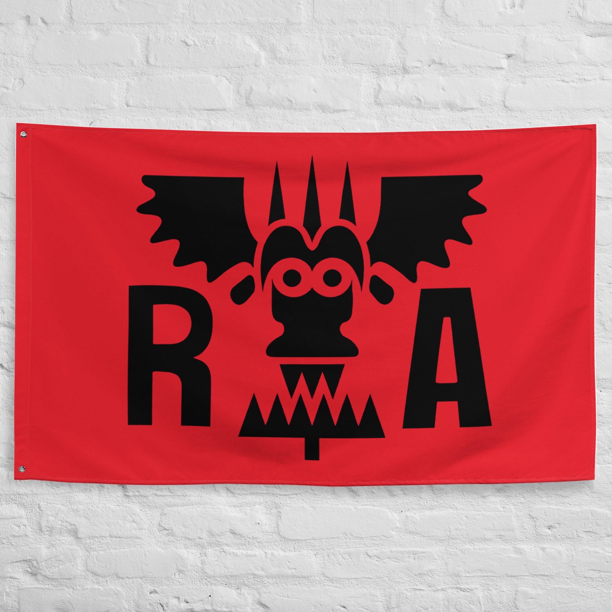 revolutionary-army-flag-one-piece-rebel-banner Revolutionary Army Flag featuring the iconic black emblem on a red background representing Monkey D. Dragon, the Revolutionary Army, and the One Piece universe.