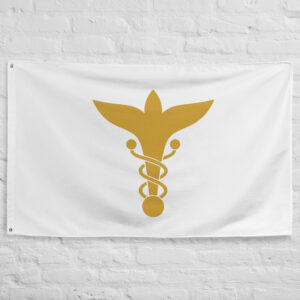 Holy See Flag Berserk featuring the sacred golden Holy See emblem inspired by the powerful religious institution from Berserk.