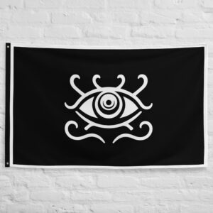 Kushan Empire Flag Berserk featuring the iconic imperial eye symbol of the Kushan Empire from Kentaro Miura's Berserk.