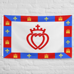 Vendée Flag featuring the Sacred Heart symbol