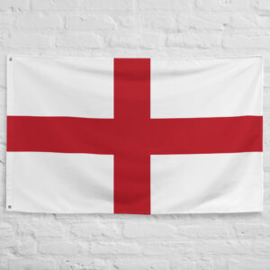 Republic of Genoa Flag featuring the Saint George Cross on a white field representing the historic maritime republic of Genoa.