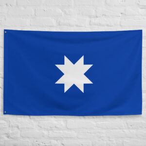 Mapuche Flag featuring the traditional Indigenous symbol representing the heritage, culture, and identity of the Mapuche people of Chile and Argentina.