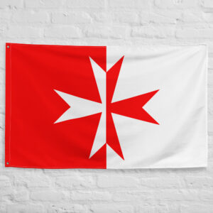 Order of Mountjoy Flag representing the medieval crusader order founded in the Kingdom of Jerusalem during the era of the Crusades.