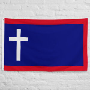 Missouri Battle Flag featuring a white cross on a blue field associated with Missouri regiments during the American Civil War.