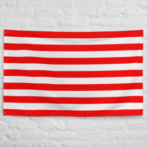 Majapahit Empire Flag featuring the historic red and white striped design associated with the powerful Majapahit Empire of medieval Indonesia.