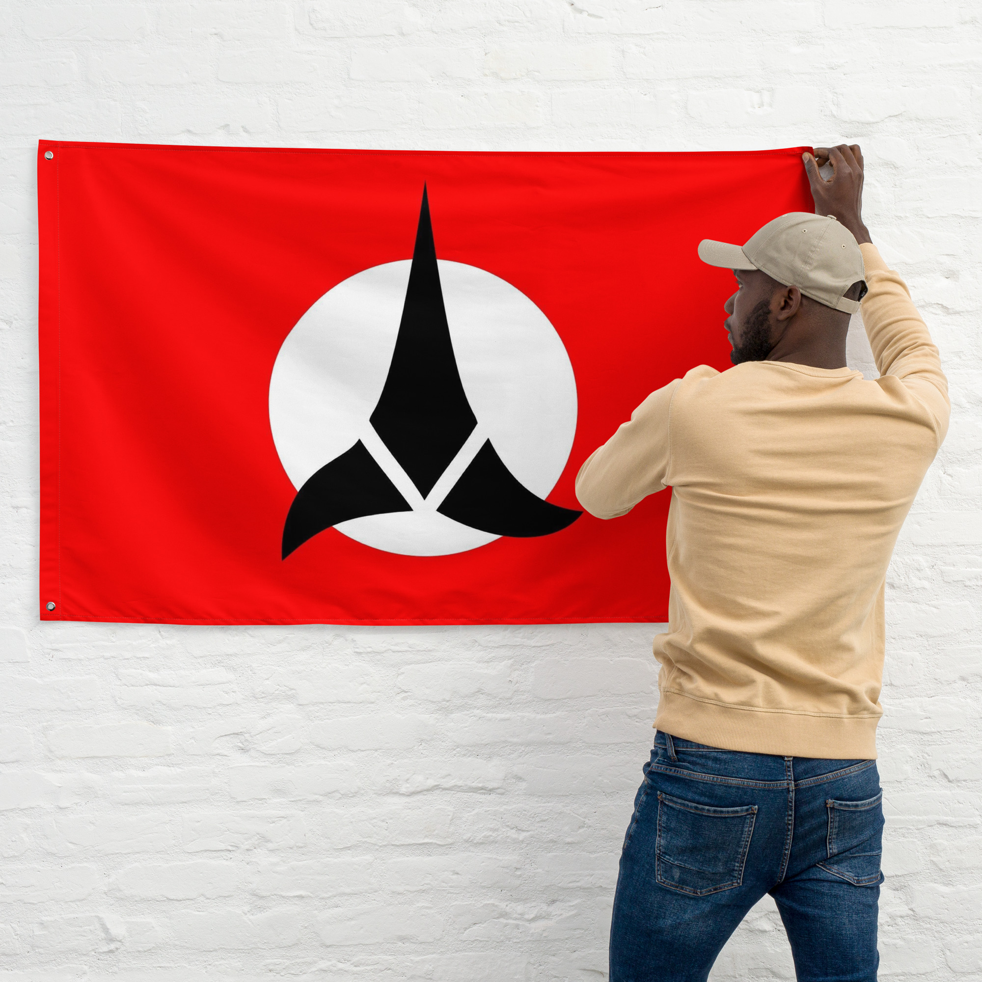 Klingon Flag – Star Trek Klingon Empire Honor Symbol Flag - Image 3