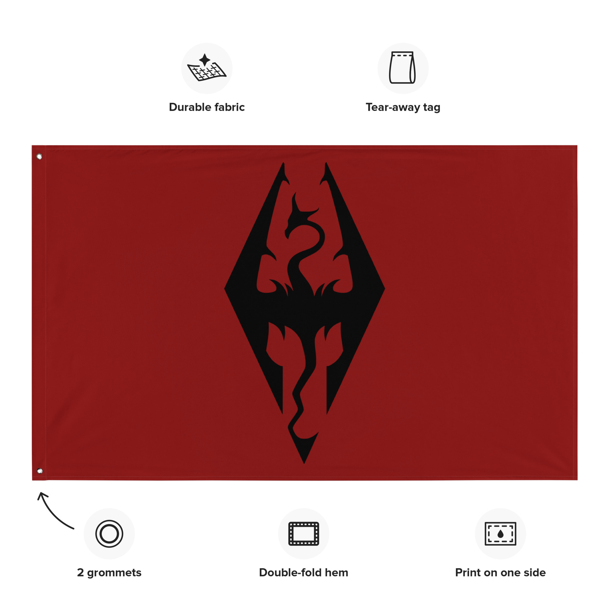 Empire of Cyrodiil Flag – Elder Scrolls Imperial Dragon Banner - Image 2