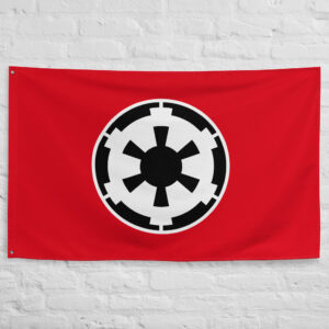 Galactic Empire Flag featuring the iconic Imperial Crest centered on a red background from Star Wars.